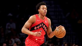 ▲暴龍新秀巴恩斯（Scottie Barnes）單場28分16籃板5抄截。（圖／路透社／達志影像）