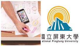 ▲屏東大學校徽，被爆竟是抄襲他人創作而來。（圖／翻攝自屏東大學臉書、翻攝自Pixabay）