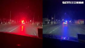 烏克蘭僅警車幫助撤僑車隊開道。（圖／裴凡強授權提供）