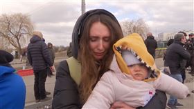 烏克蘭難民撤離到波蘭（圖／AP授權）