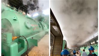 興達電廠「砰」一聲響　內部畫面曝光