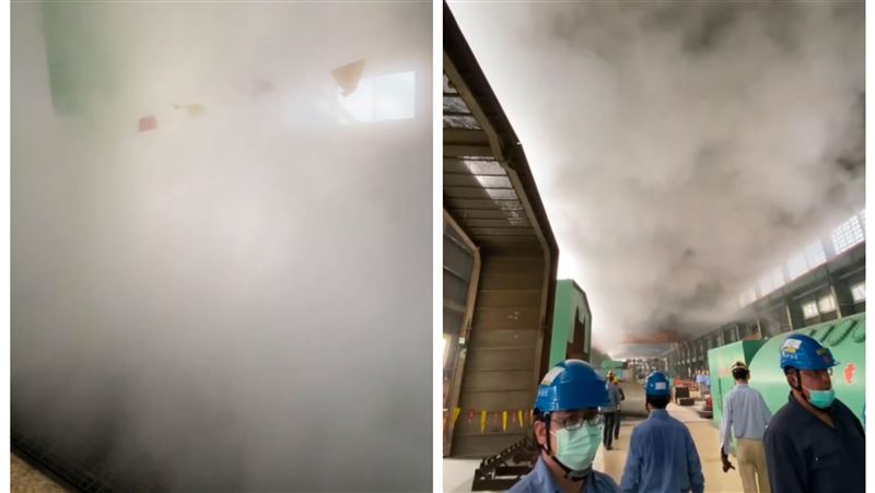 白煙狂噴下秒停電　興達電廠曝原因
