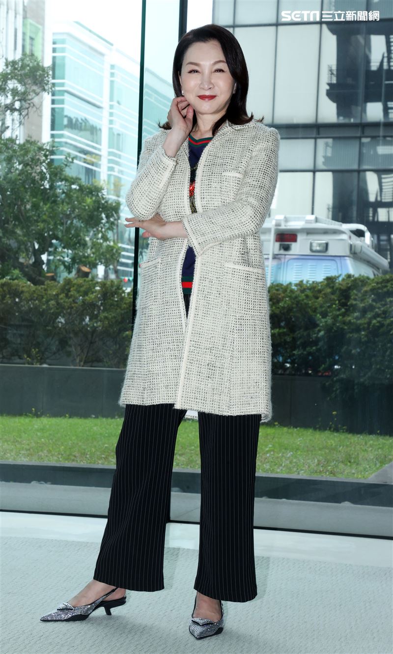 張瓊姿出席三立新八點台劇「一家團圓」記者會。（記者邱榮吉/攝影）