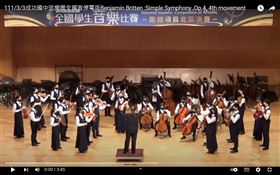 新竹縣成功國中弦樂團上台演奏第一個音就停電，但學生們十分鎮定，在漆黑中演奏到結束。（圖／截自YouTube）

