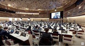 聯合國人權理事會4日做出歷史性表決，支持對俄羅斯在烏克蘭戰爭犯下的違反人權行為展開調查。（圖／翻攝聯合國人權理事會YouTube）