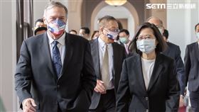 蔡英文、蓬佩奧、龐培歐（圖／總統府提供）