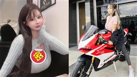 艾妃熱愛騎重機，不時會在社群軟體中曬出美照。（圖／翻攝自艾妃IG）