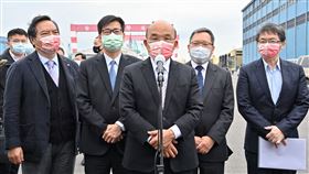 行政院長蘇貞昌7日上午出席「海關巡緝艇汰舊換新計畫」首艘艇下水典禮。（圖／行政院提供)