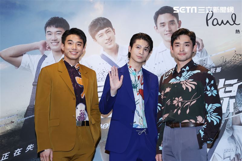 呂孟宇、初孟軒、商鼎出席電影「青春換日線」首映。（記者邱榮吉/攝影）