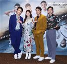 呂孟宇、初孟軒、商鼎、晏柔中出席電影「青春換日線」首映。（記者邱榮吉/攝影）