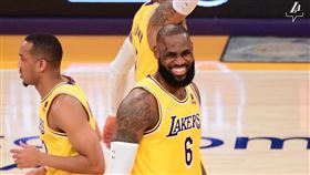 ▲「詹皇」詹姆斯（LeBron James）曾批評附加賽制度。（圖／翻攝自湖人推特）