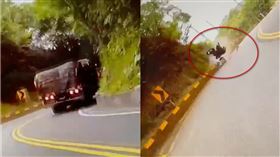 紅牌重機,倒頭栽,北宜公路,新店,翻攝臉書爆料公社二社