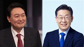 尹錫悅(圖左)、李在明(圖右)。（圖／翻攝自中央社（國民力量提供）、李在明臉書）