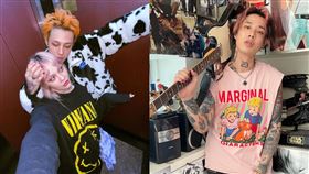 TRASH主唱阿夜樂得清閒帶混血辣模女友看電影（圖／翻攝自leaiiina IG）