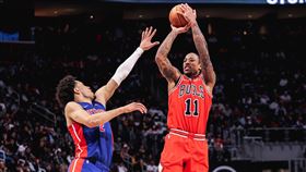 ▲公牛「3巨頭」轟82分，中止5連敗。（圖／翻攝自公牛推特）