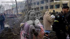 烏克蘭婦幼醫院遭轟炸（圖／AP授權）