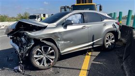 台南,國道1號,追撞,工程車,下營路段,追撞