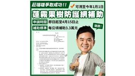 ▲為避免蓮霧繼續受到鳥類及昆蟲的叮咬，莊瑞雄特為農民爭取補助預算。（圖／業者提供）