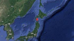 紅標處為日本津輕海峽。（圖／翻攝自google map）