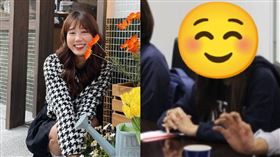 金針菇超青澀照片曝！黑框眼鏡＋帽T　元老菇粉：看她長大（圖／翻攝自金針菇IG、Taiwan in Korea臉書）