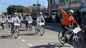 ▲總共50部腳踏車自東港東隆宮啟程（圖／莊瑞雄立委辦公室提供）