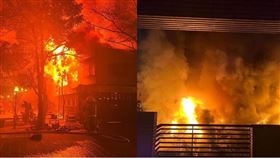 大火,嘉義市,玉山旅社咖啡,火警（圖／翻攝記者爆料網）