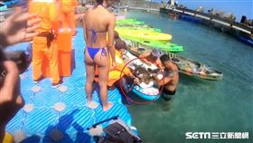 又是螺旋槳！小琉球綠蠵龜背甲遭重創　送醫仍回天乏術(翻攝畫面)