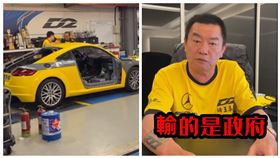 廖老大開直播，批評台中市政府拒借場地測試，輸的不是我，是政府。（圖／翻攝廖老大臉書）