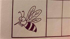 網友分享蜜蜂的插圖，但卻長得像蚊子。（圖／翻攝自爆料公社）