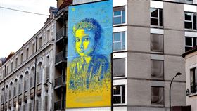 巴黎,肖像畫,俄烏戰爭,藝術家,蓋米。(圖/美聯社／達志影像）