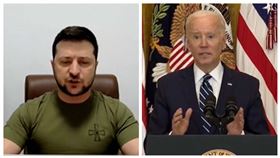 ▲澤倫斯基最後向拜登喊話，要成為世界和平的領導者，全場國會議員起立抱以熱烈掌聲。（圖／AP授權、翻攝自白宮官方推特）