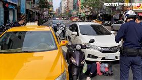 計程車,夾擊,輾過,永和,翻攝畫面