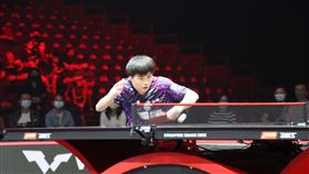 台灣桌球一哥林昀儒 無緣WTT大滿貫賽4強世界排名第7的台灣桌球一哥林昀儒（圖）17日晚間在WTT大滿貫賽男單8強賽，迎戰中國名將馬龍，激戰5局仍以2比3惜敗，無緣4強賽。中央社記者侯姿瑩新加坡攝  111年3月17日