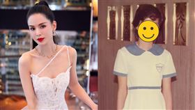 李若彤分享自己17歲高中制服照。微博