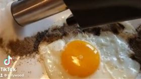 網紅tallywood不小心撒太多胡椒粉，想用吸塵器解決困境。（圖／翻攝自tallywood TikTok）