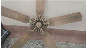 台中市神岡區社口活動中心，吊扇掉落，砸頭，台中2婦人 (圖/翻攝畫面)