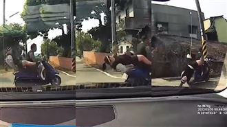 目擊馬尾妹倒栽蔥　小孩奶音秒學髒話