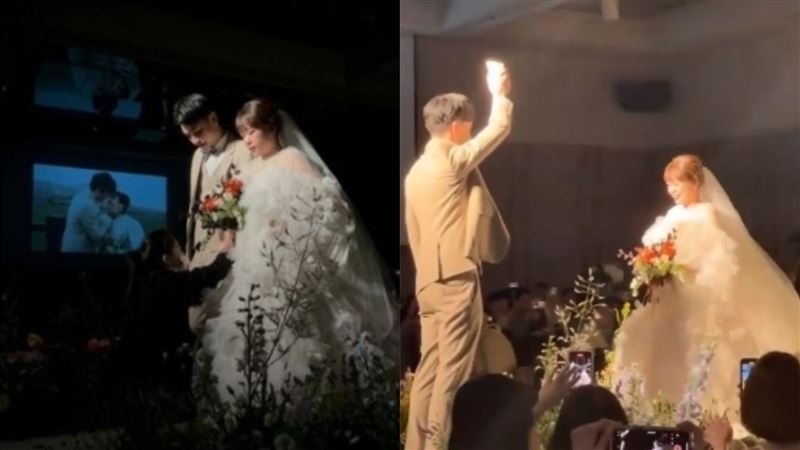 網紅「世紀婚禮」曝　穿豪華白紗美哭