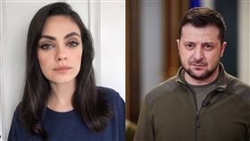 蜜拉庫妮絲、澤倫斯基。（圖／翻攝自《milalkunis》、《zelenskiy_official》IG）