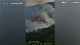 中國波音737廣西墜機，東航事故大火截圖（圖／AP／ViralPress授權）（此畫面假的！此圖勿用）