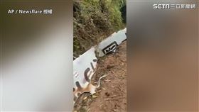 東航737客機墜毀。（圖／AP／Newsflare 授權）