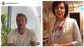 ▲貝克漢在自己擁有超過7000萬粉絲的IG上，發出影片宣布此帳號暫時出借給烏克蘭女醫師。（圖／翻攝自davidbeckham官方IG）