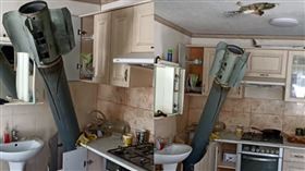 俄軍飛彈插入廚房水槽（圖／翻攝自pd05763 Tiktok）