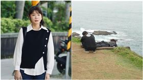 李燕吊掛懸崖開拍！曬現場照曝「背後一幕」：真的膽顫心驚（圖／翻攝自李燕臉書）