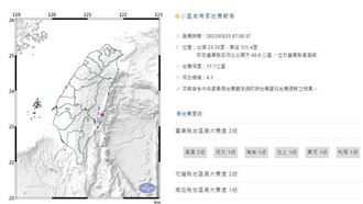 天亮還在搖！7：08規模4.1地震