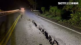 玉長公路路面龜裂