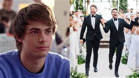 美國男星強納森班奈（Jonathan Bennett）跟男友、主持人傑姆斯禾根（Jaymes Vaughan）舉行浪漫的海邊婚禮。IG