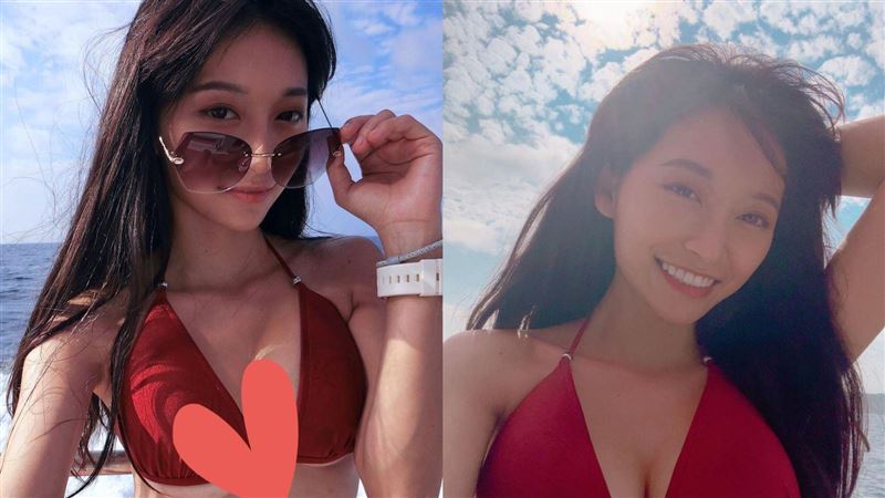 祈錦鈅南半球溢出來　雙峰撐爆比基尼