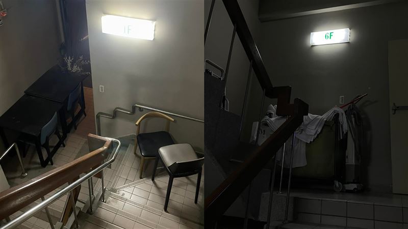 地震狂晃！飯店樓梯阻逃生：明天再說