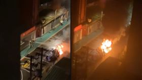 火警,機車,台北市,松山工農,自燃,（圖／翻攝畫面）